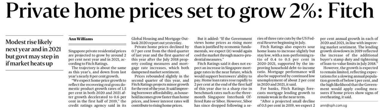 Private home prices set to grow 2%