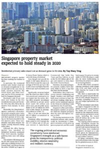 Singapore property market expected to hold steady in 2020